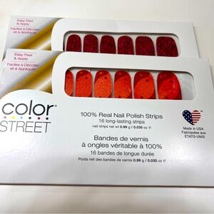 2 sets of Color Street reds-NIP